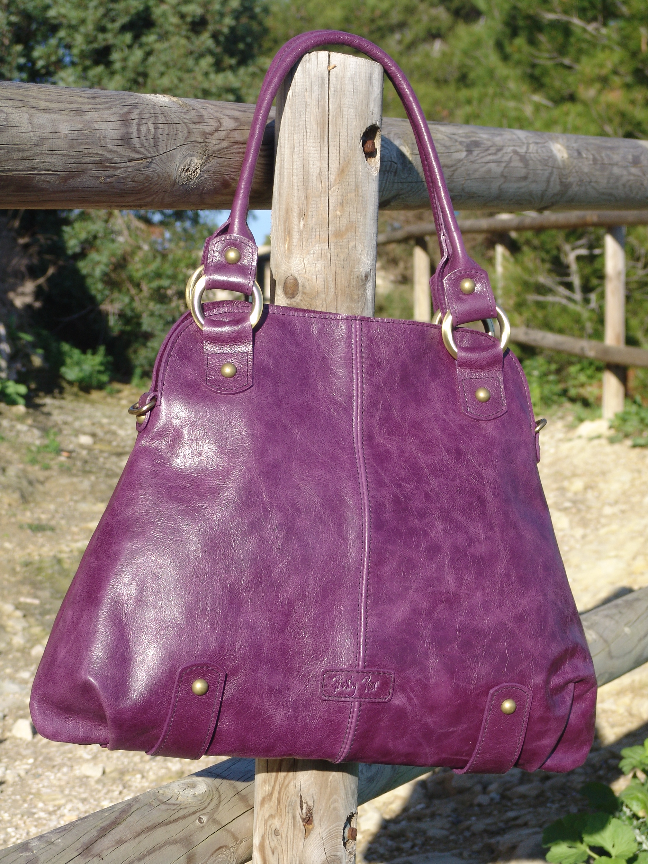 Handbags online: Purple Leather handbags in Toronto